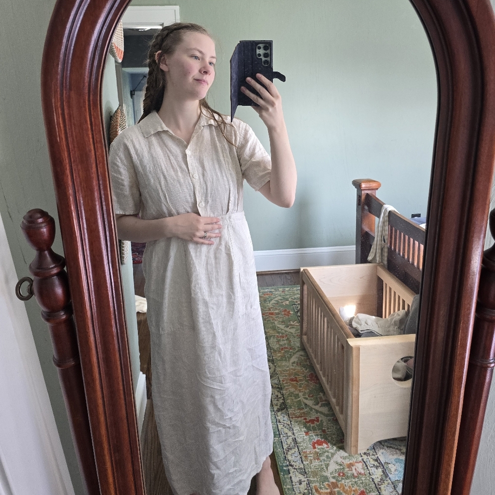 Micro Gingham and Stripe Vintage FLAX Dress